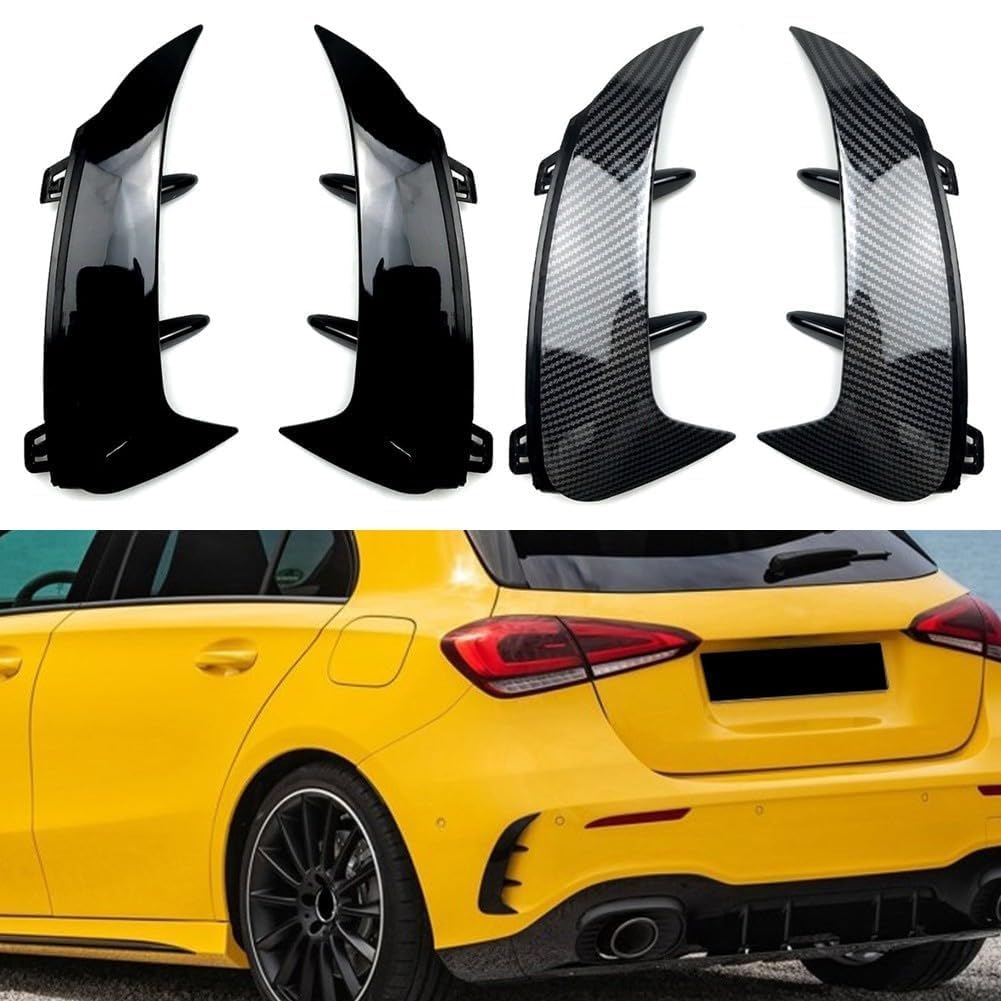 Spoiler Splitter paraurti Posteriore, per Mercedes-Benz Classe A W177 A200 A220 A35 2018-2022 Hatchback, Canards (Carbonio)