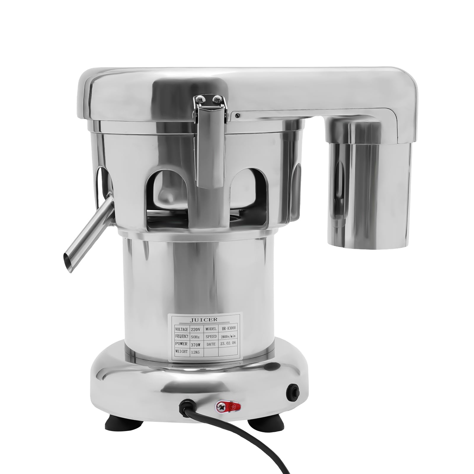 Spremiagrumi elettrico, 375w spremiagrumi succo frutta verdura spremiagrumi con push bar