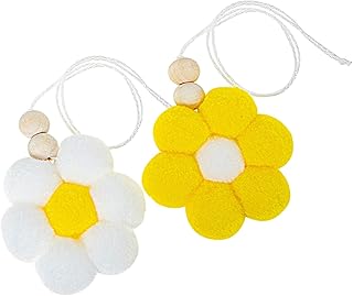 SAFIGLE 4 Peças Enfeites De Flores Decoração Boho Guirlanda De Contas Borla Guirlanda Berço Musical Móvel Pendurado Sinos De Vento Guirlanda De Carro Guirlanda De Bebê Enfeites Pendurados