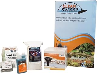 HALF OFF PONDS Small Fall and Winterization Bundle with Vacuum, Pond Net, Deicer, Cold Weather Fish Food and Cold Water Bacteria - FWVACKITSML