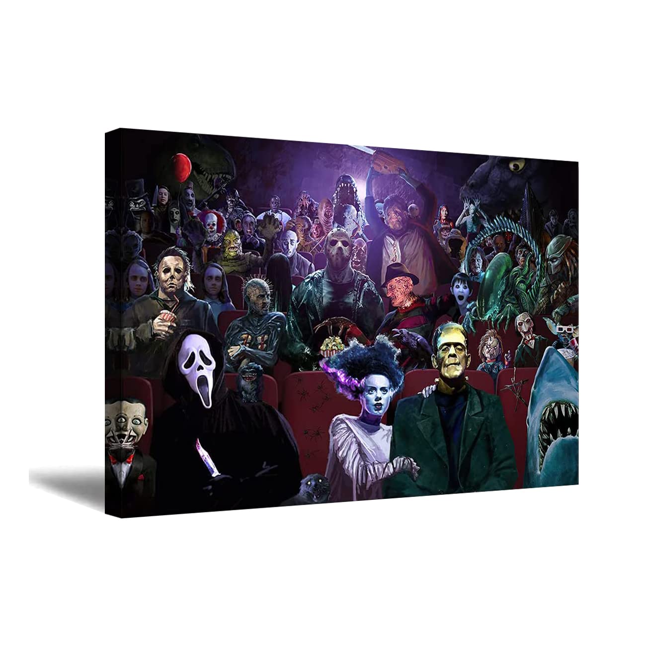 Horror Movie Poster Horror Film Leinwand Wandbilder Horror Kunstdruck Gemälde für Kino Theater Heimdekoration (Rahmen, 60x90cm)