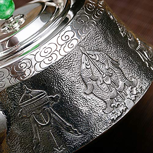 No-Branded Teiera d'Argento hkrstssxj Pure Argento Drinkware teiera Set Service Acqua Calda Sterling Silver Tea Kettle… - immagine 6