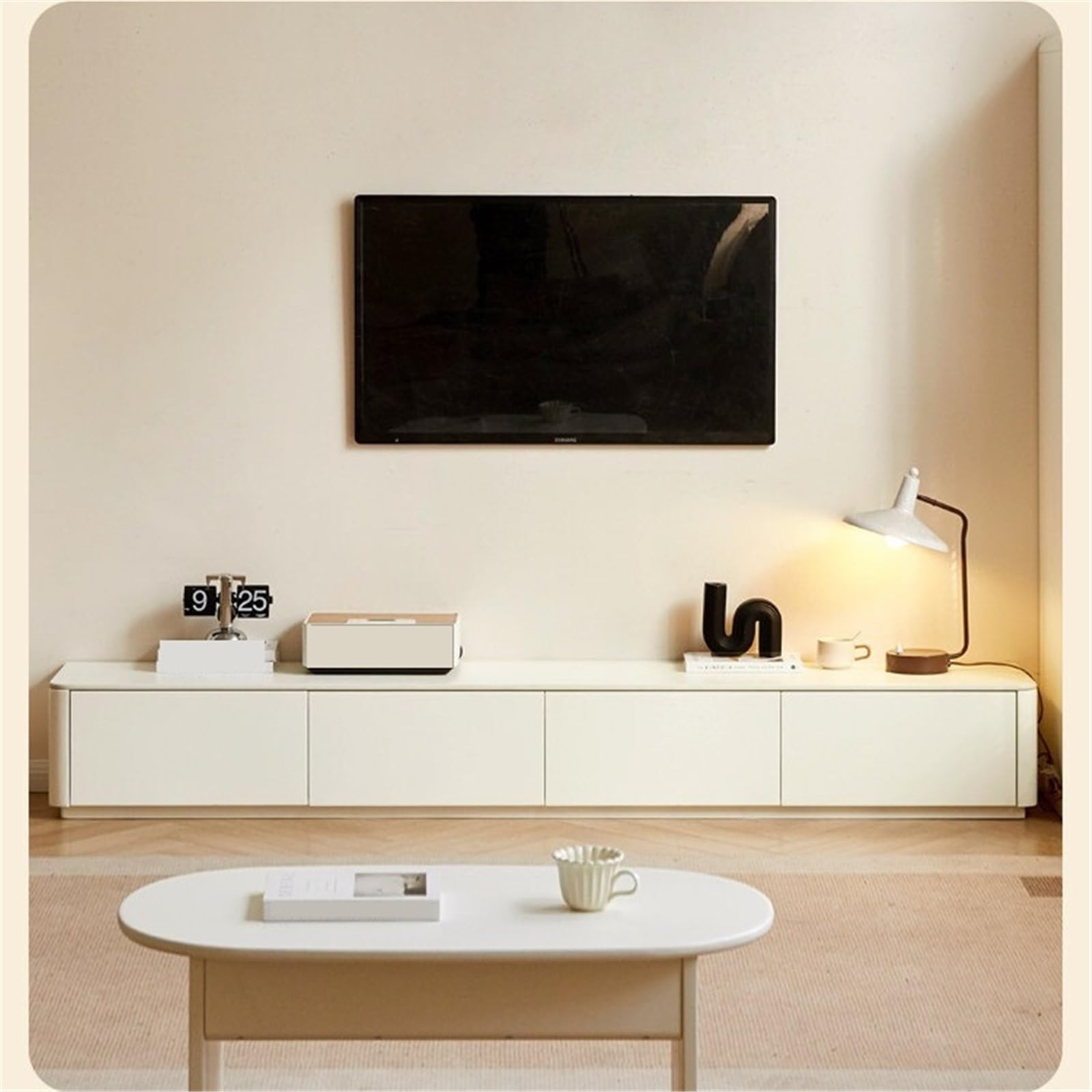 Soporte TV Pared Soporte for TV de pie Debajo del Estante for Consola Multimedia Centro Entretenimiento con Almacenamiento Sala Estar Mueble de TV con estantes