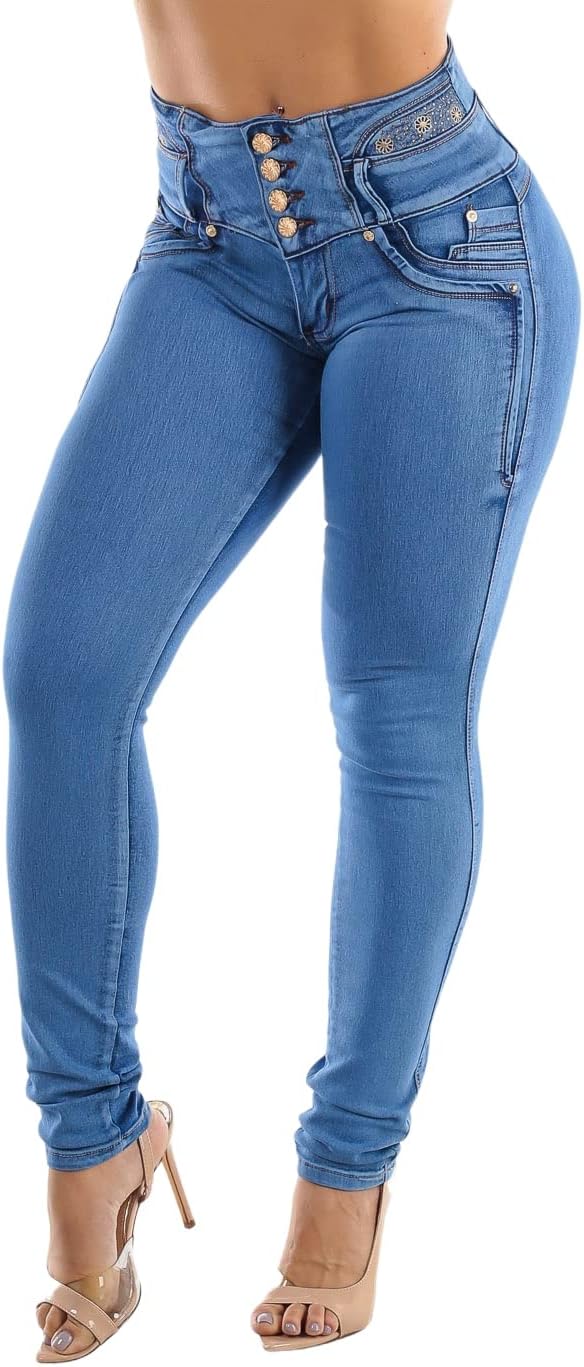 Moda Xpress High Waisted Butt Lifting Jeans for Women - Colombian Design Jeans Levanta Cola - Image 6