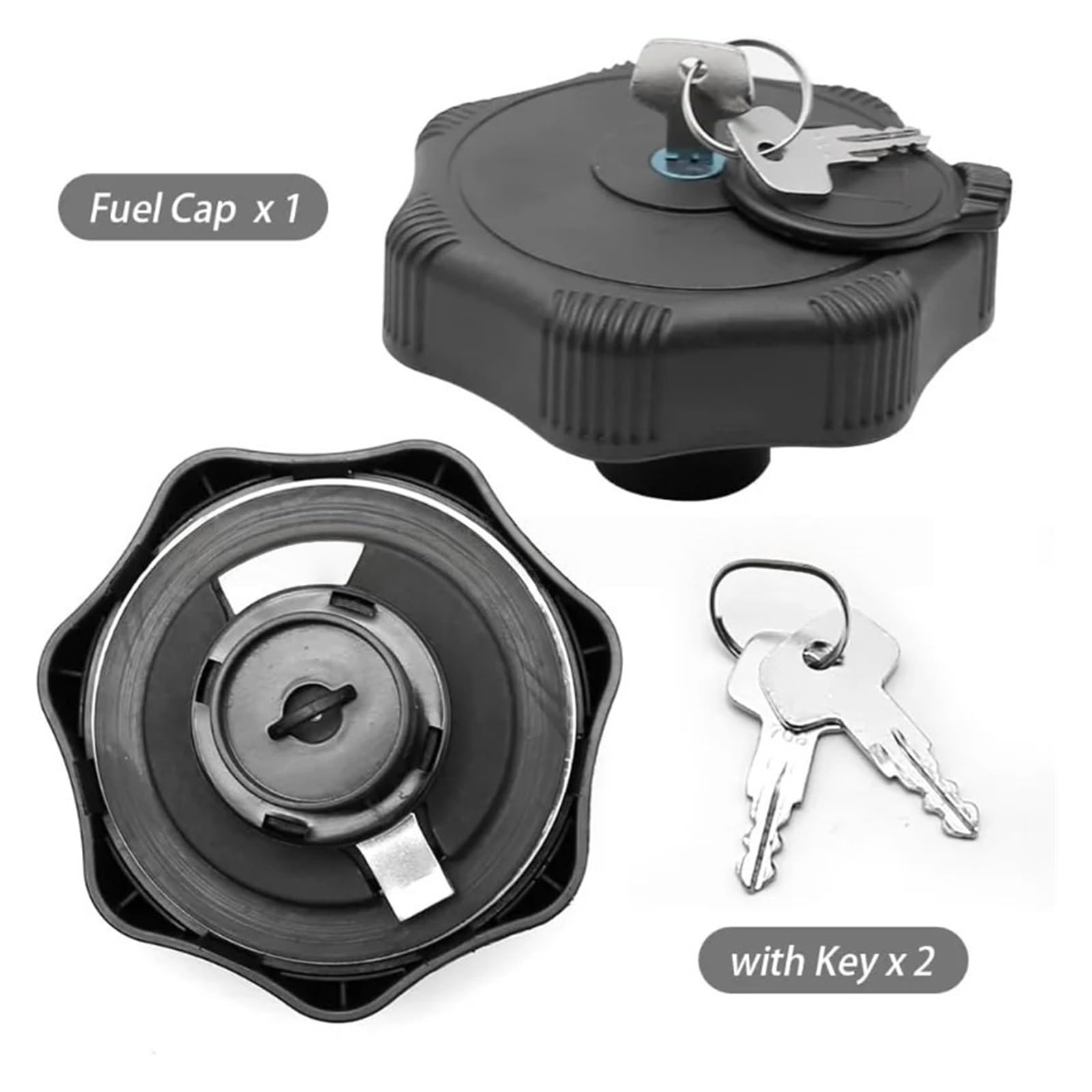 Tapón Depósito Combustible Tapa del tanque combustible con 2 llaves repuesto R5511-51120 para excavadoras Kubota serie K/KX cargadoras orugas SVL ruedas R630