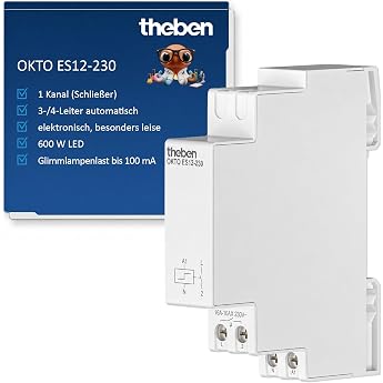 Theben 3120130 OKTO ES12-230 Electric Surge Switch Quiet 1-Channel