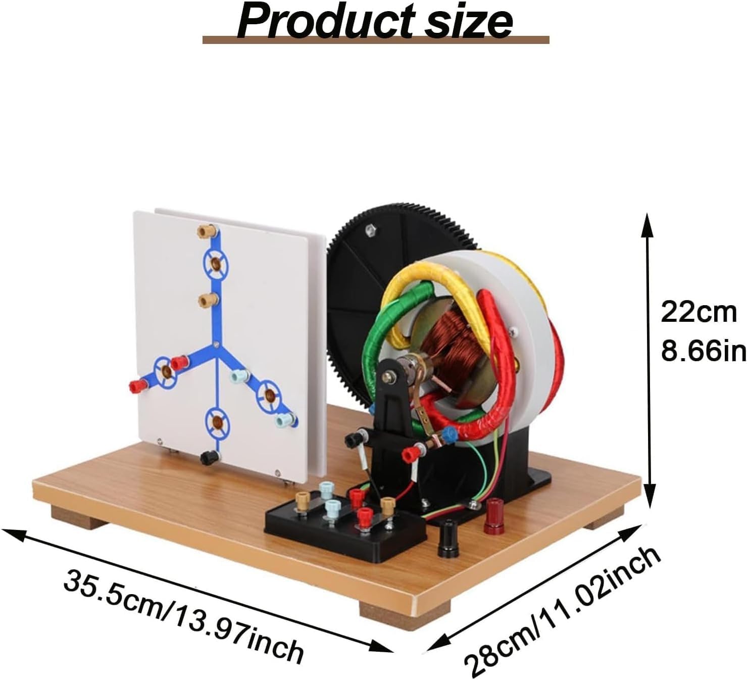 Hand Cranked Three Phase AC/DC Generator Physical Model, DIY Dynamo Educational Generator Models, Physics Teaching Instrument for Student Teaching.