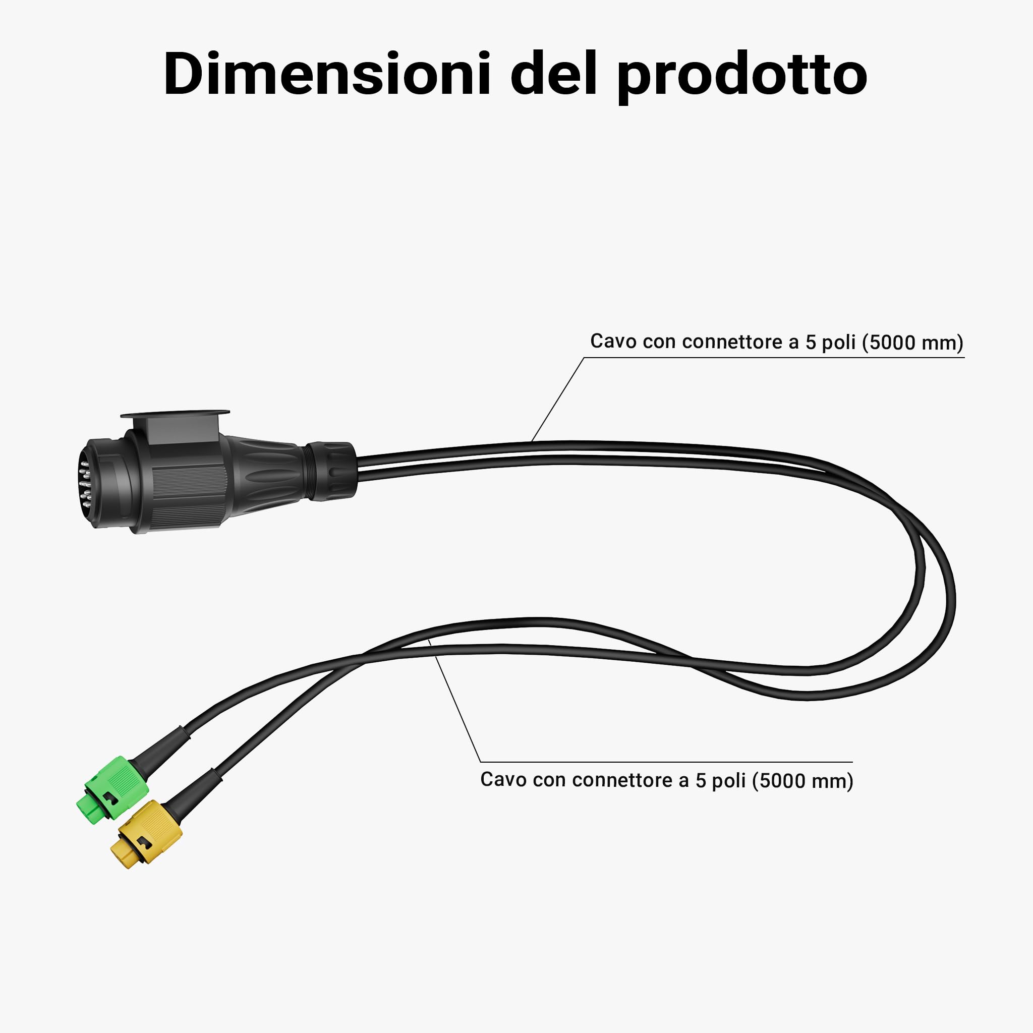 XPOtool Cavo Multipolare 5m Cavo A 13 Poli Per Luci Posteriori Rimorchi - Foto 2