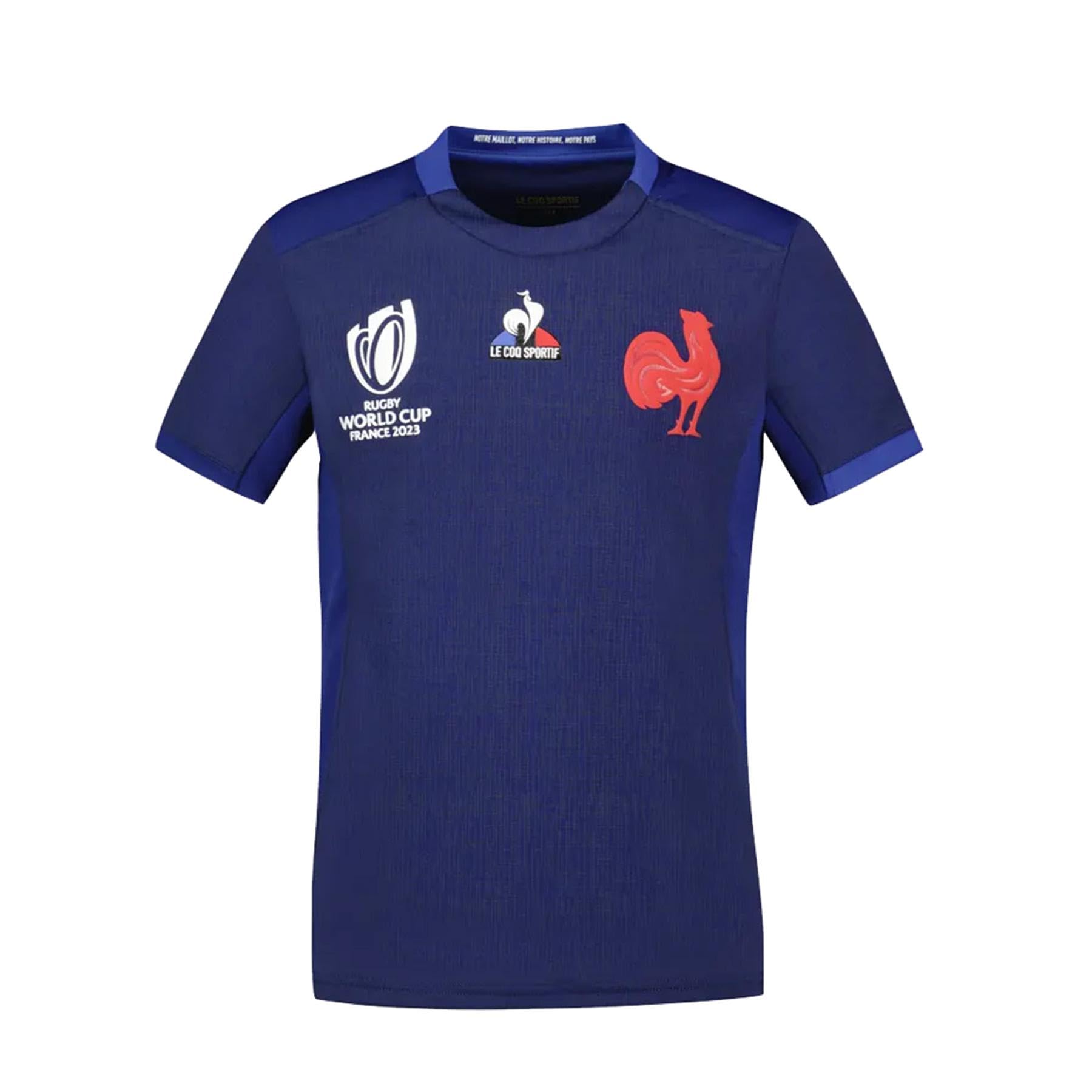 Le Coq Sportif Ffr XV Maillot Replica Cdm Enfant Pblue T-Shirt Manches Courtes Mixte Enfant