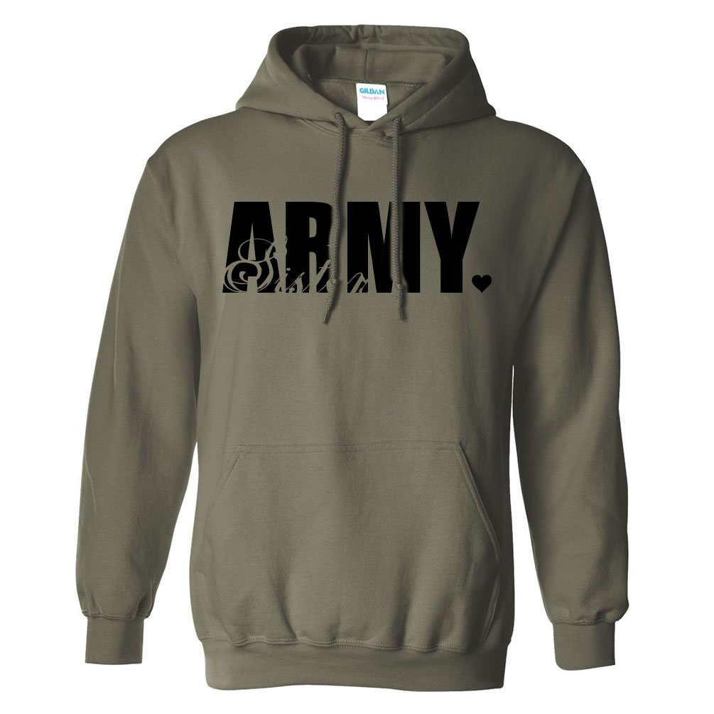 zerogravitee Army Sister Heart Heart Hooded Sweatshirt