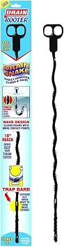 Roto Rooter Drain Snake Hair Clog Remover Flexible Plastic Hand Tool Sink Shower Auger Cleaner Opener