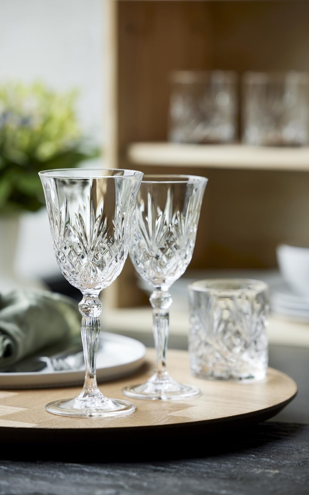 Lyngby Glas Krystal Melodia Weissweinglas, Weinglas, 21 cl, 4 Stck., Klar