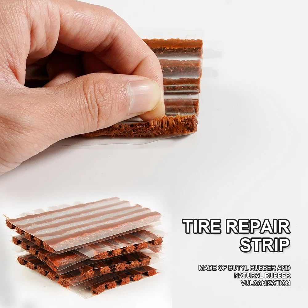 Strisce di riparazione pneumatici Tubeless Rubber 5-100 pezzi Guarnizioni adesive for auto Moto Bici Pneumatico Foratura Riparazione Pneumatici Kit di riparazione borchie(20pcs)