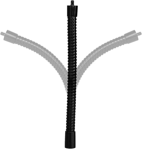 GRIFITI Nootle - Soporte flexible de metal negro con cuello de cisne flexible de 14, 20 roscas, cuello de ganso macho hembra para cámara,