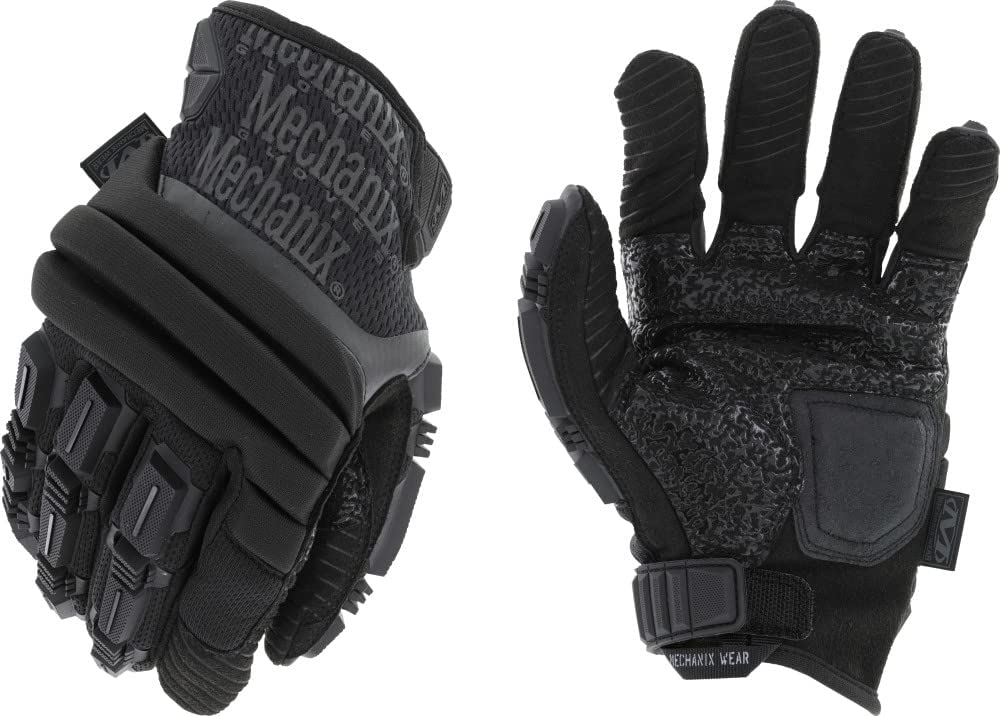 Mechanix Wear M-Pact 2 Covert Herren-Einsatzhandschuhe, Schwarz - M | Akkordeon-Knöchelschutz mit 6 mm EVA-Schaumstoff, TPR-Aufprallschutz; vibrationsabsorbierende 3 mm D3O-Handinnenfläche