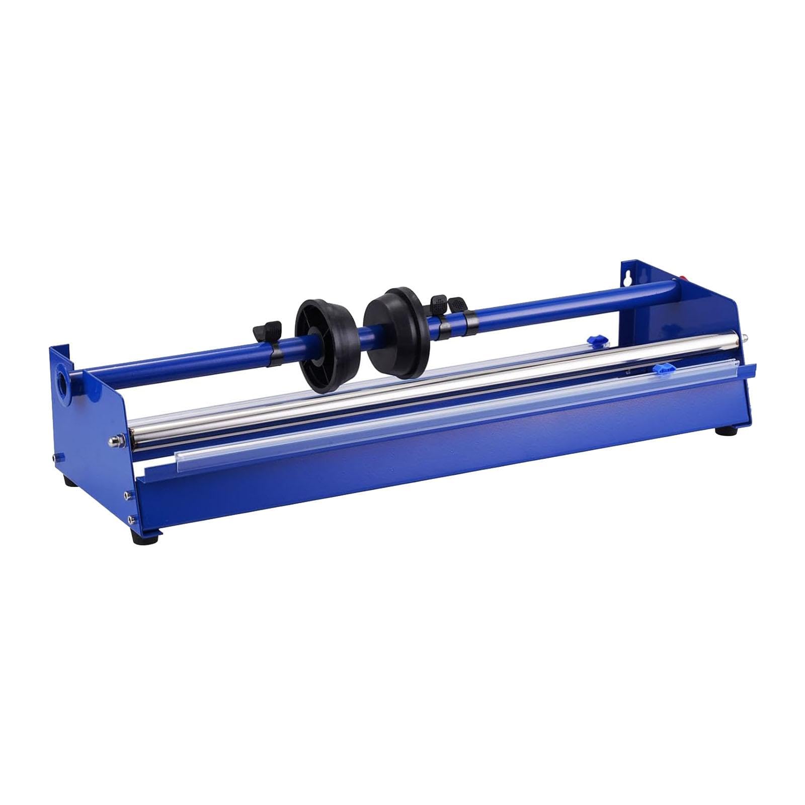 Harilla Stretchfolienspender mit Cutter, manuelle Wickelmaschine, Verpackungsmaschine für Industrieverpackungen, Umzug und Haushalt, Blau
