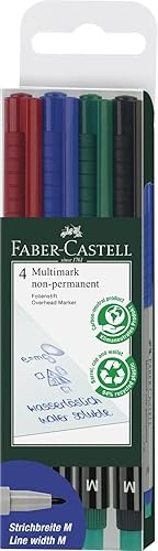 Faber-Castell Multimark no permanentes (punta mediana, 4unidades)