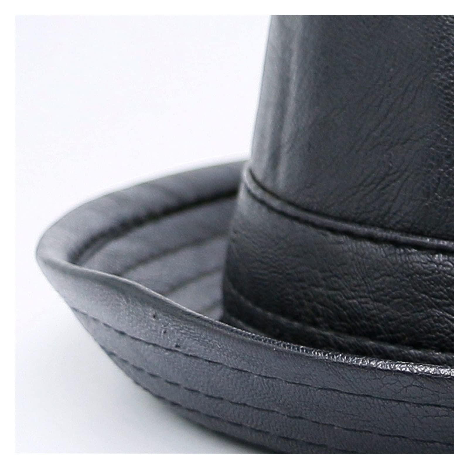 Mężczyźni Fedora Cap Brown Kobiety Casual Retro Kapelusze Jazz Faux Skórzane Vintage Trilby Hat Sp-Ring Autumna Klasyczna Panama Cap