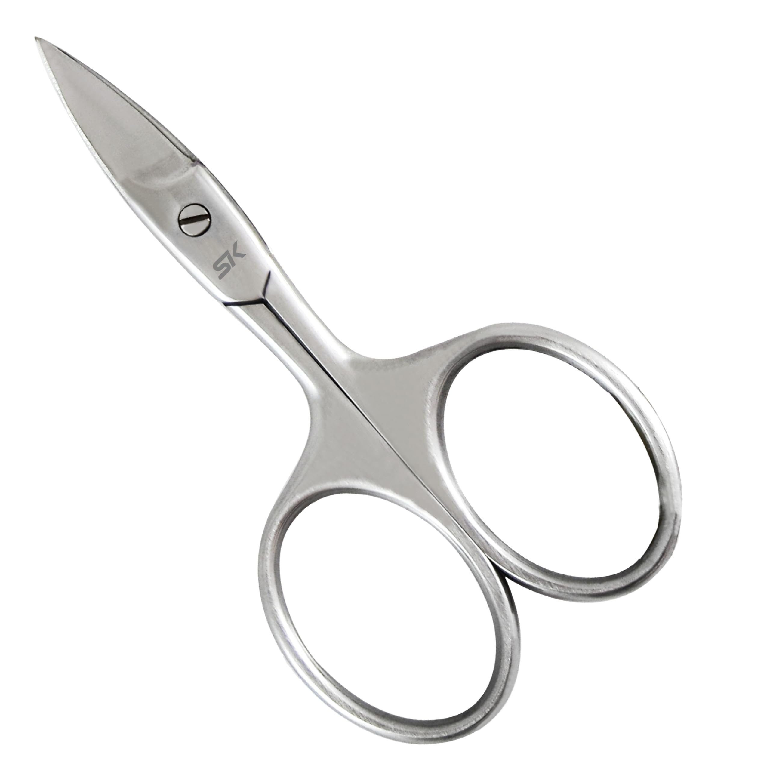 Professional Wide Blade Curved Nail Scissors, Stainless Steel Beauty Scissors for Cuticle Trimming, Eyebrow and Foot Care, SUNDEN SD1254V