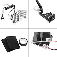 Vista 6 de Calentadores de manos para cuatrimoto, calentador de manillar + almohadillas de agarre calentadas de 12 V, calentadores de manos para manillar