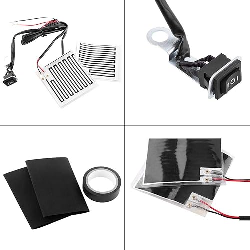 Miniatura 6 de Calentadores de manos para cuatrimoto, calentador de manillar + almohadillas de agarre calentadas de 12 V, calentadores de manos para manillar de
