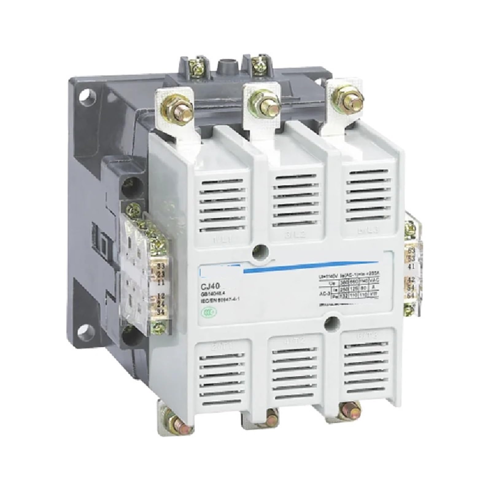JJHQOKYNA CJ40-400A CJ40-500A AC 220V 380V electromagnetic Three-Phase contactor(380v,CJ40-500A)