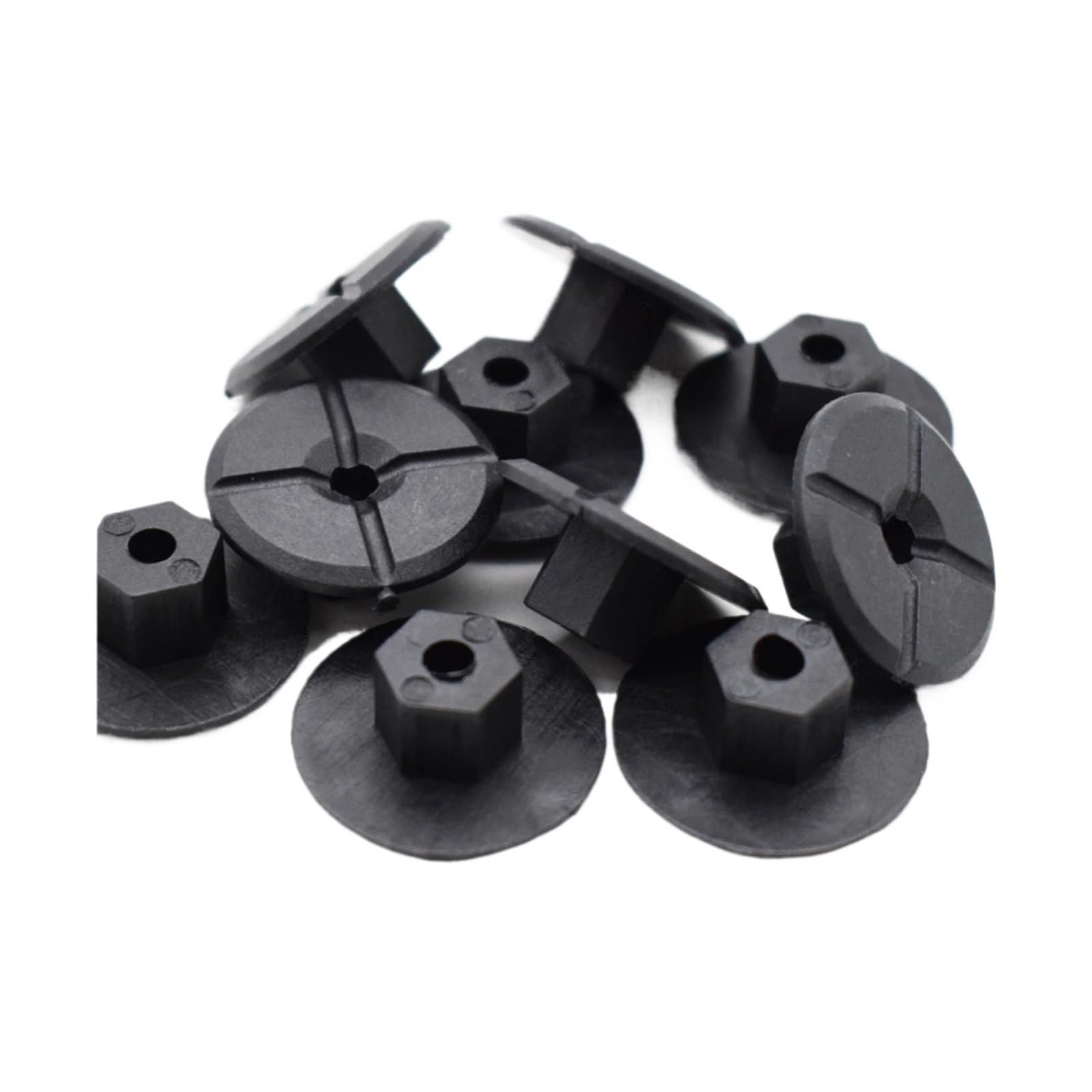 KXFVYNE 10Pcs 4mm Plastic Fastener Nut Compatible Fenders Mud Flap Splash Guard Arch Bumper Panel Retainer Clip Rivet