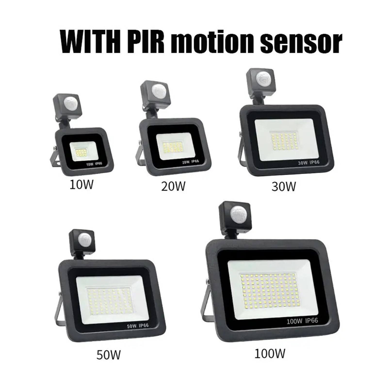Światło ciekłokrystaliczne Światło halogenowe LED Pir czujnik ruchu 100W zewnętrzny wodoodporny reflektor reflektor światło uliczne kinkiet oświetlenie ogrodowe Super jasne i energooszczędne(50W)