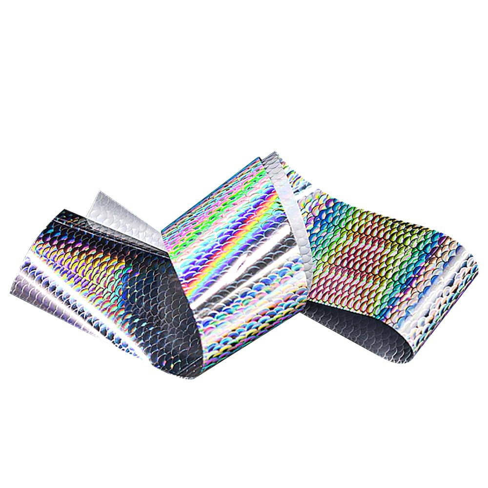 MiOYOOW Colorful Fishing Lure Tape, Lure Hot Stamping Foil Film Fish Bait Reflective Decoration for All Tackle Needs
