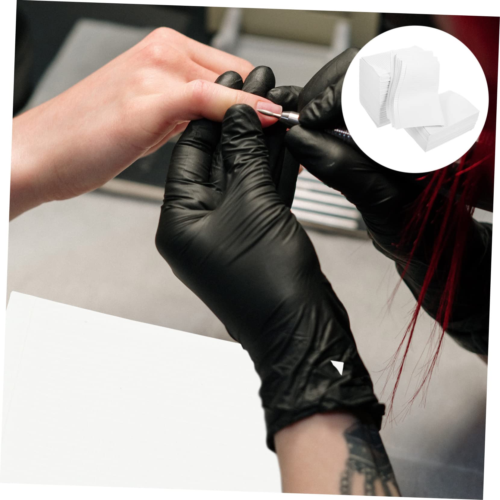 Mikinona Tovaglietta per Manicure Art Usa e Getta, Set da 125 Pezzi, Alta Assorbenza Liquidi, Protezione Tavolo per Saloni e Centri Estetici, Tovaglia Monouso per Unghie Professionale