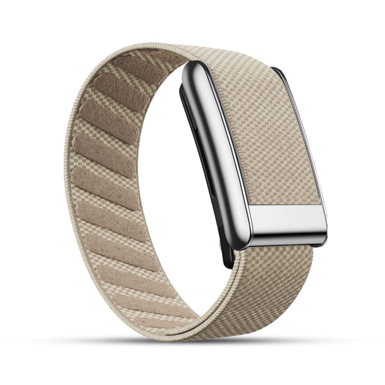 DADO Ultra-soft Nylon Sport Band Compatible with WHOOP 5.0, One, Peak, and Life | Breathable, Durable & Secure Fit Strap | NOT for Gen 4(Dune/Shinny Sliver Connector, Life/MG)
