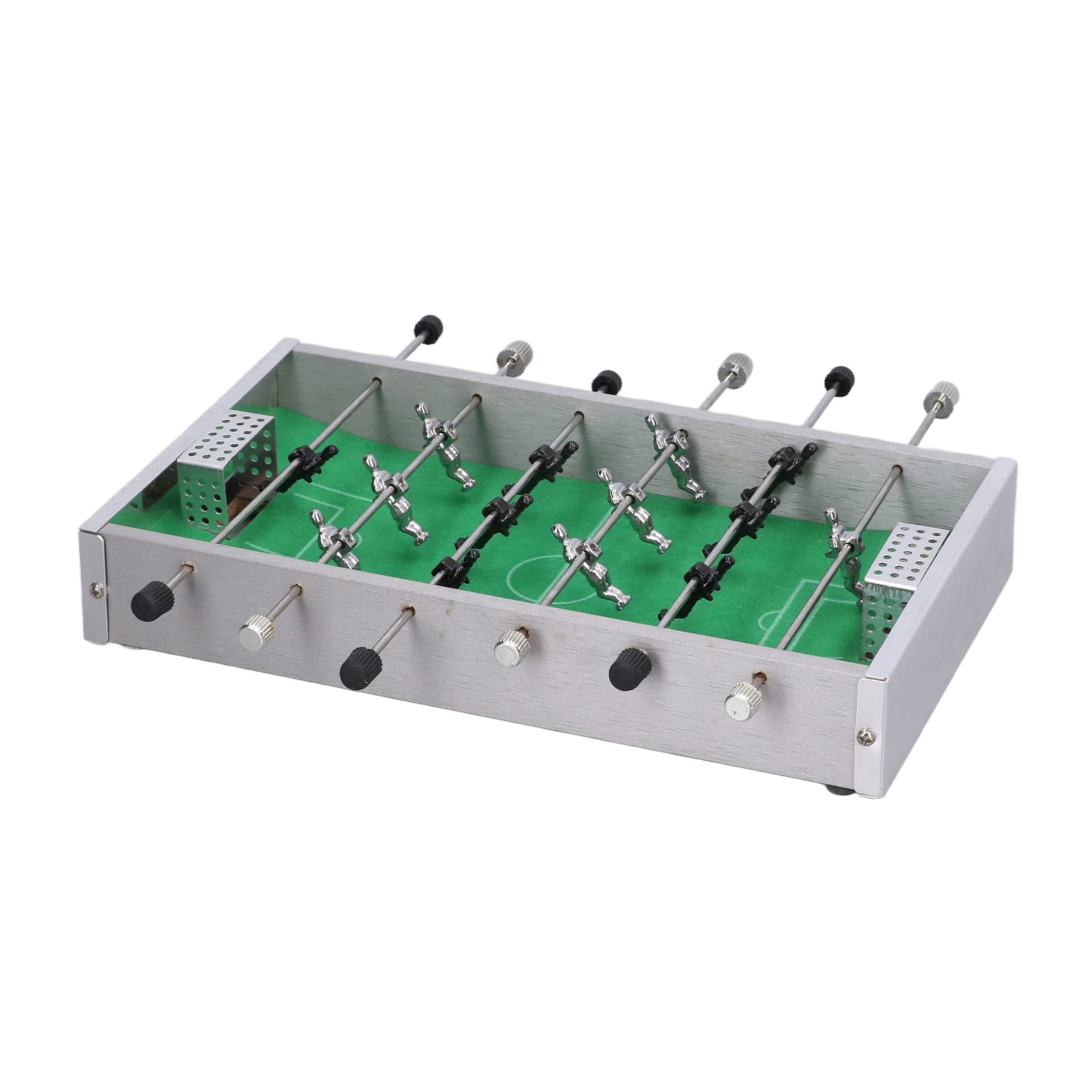 Gioco di Calcio Balilla, Mini Calcio da Tavolo, Biliardino di Ottima Fattura, Dimensioni Compatte, Asta in Alluminio, Robusto, Affidabile, Biliardino