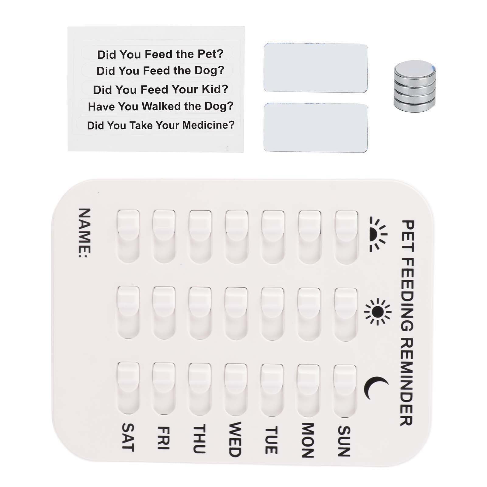Dog Feeding Chart, Cat Feeding Reminder Dog Feeding Reminder Sticker Accessories Daily Indication Chart Feed Your Pets Dog Planner Easy to Use on Fridge, Wall, Food Storage Bin