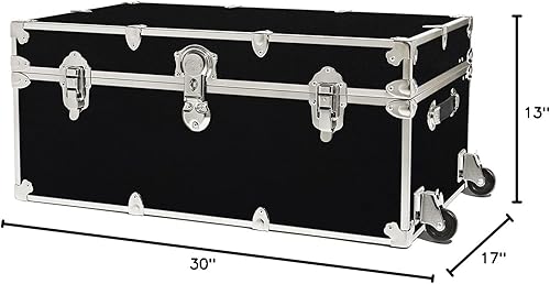 Miniatura 10 de Rhino Armor Baúl para Campamento y universidad  30 x 17 x 13 pulgadas  con ruedas (6 colores), Negro), RACCTWBK10
