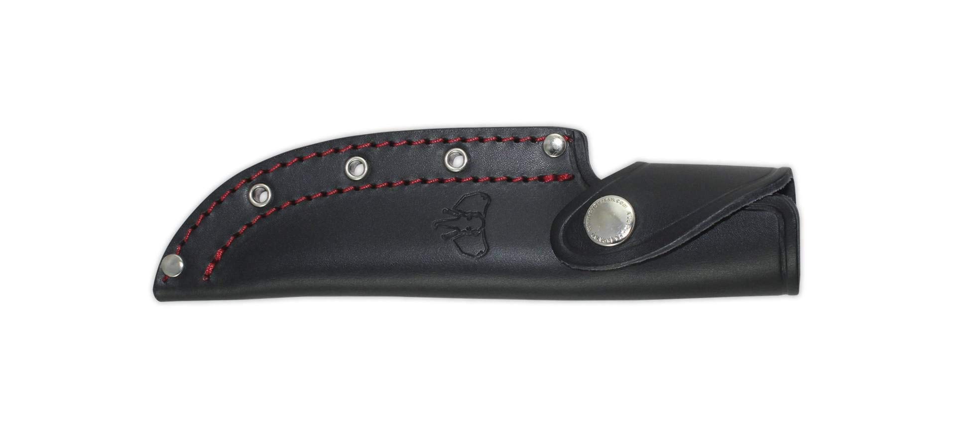 Cudeman Cuchillo 148-M Bushcraft hoja de acero inoxidable Böhler N-695 de 11 cm empuñadura de micarta negra de 11,5 cm para caza, pesca, supervivencia y bushcraft + Portabotellas