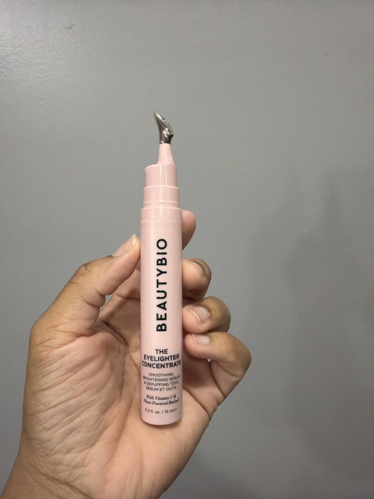 AmazonUs/BX054 BeautyBio The Eyelighter Concentrate 2-in-1 Brightening Under-Eye Serum & Depuffing Tool