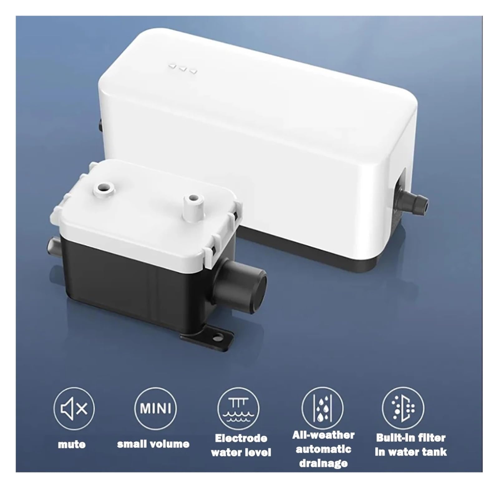 Pompa Condensa Climatizzatore, Pompa di scarico della condensa automatica ultra silenziosa for aria condizionata, pompa di sollevamento for condizionatore d'aria a gancio 1-3P