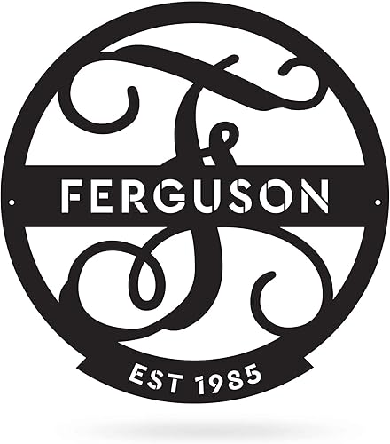 RealSteel Decoración de granja, letreros de metal personalizados, letrero de apellido, regalos de inauguración de la casa, regalo de boda