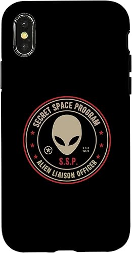 Vista 7 de iPhone 12 Pro Max Secret Space Program / Alien Liaison Officer Insignia Design Case