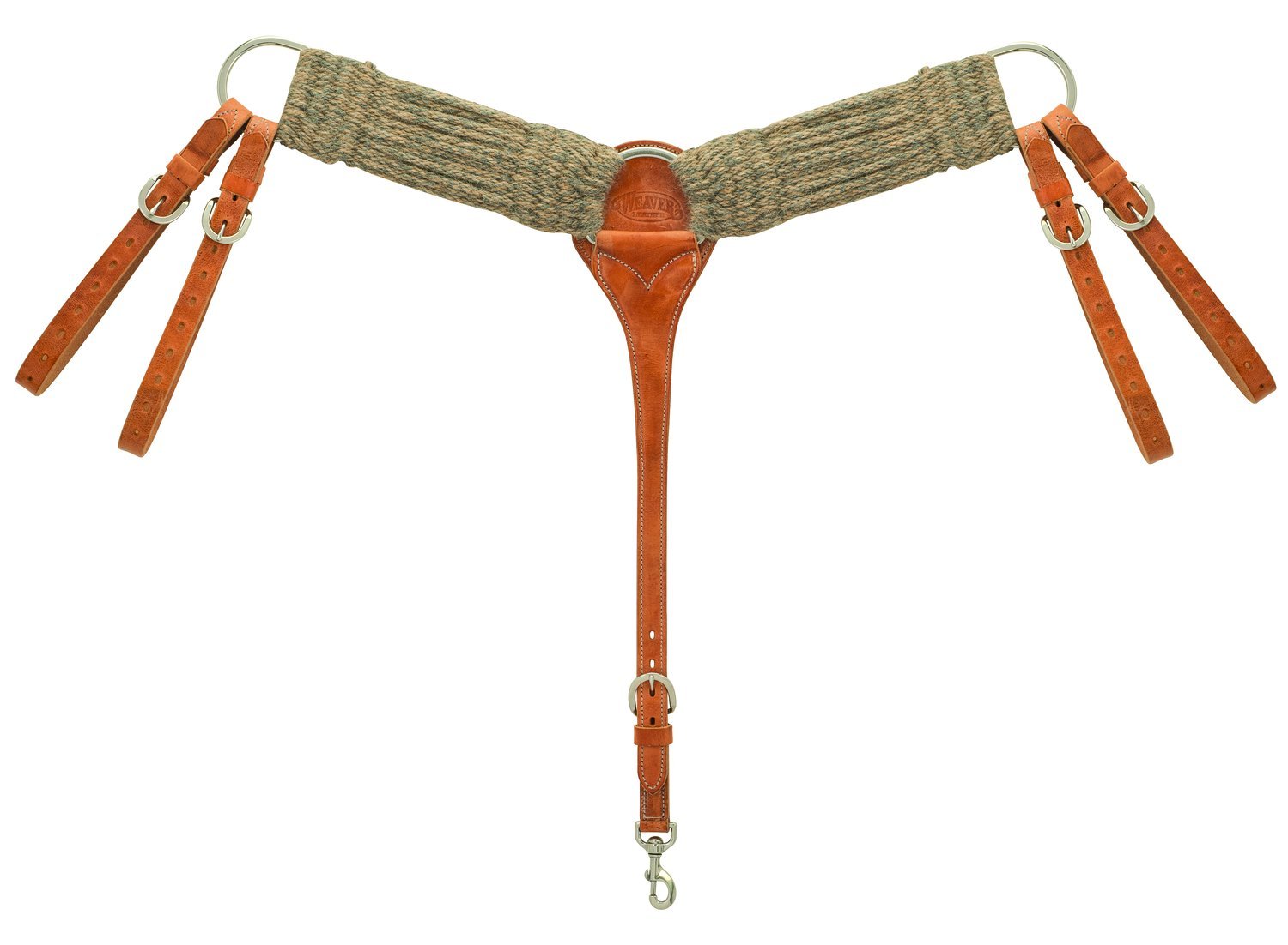 Weaver Cuero Tejido Alpaca Roper Collar de Mama, Color marrón