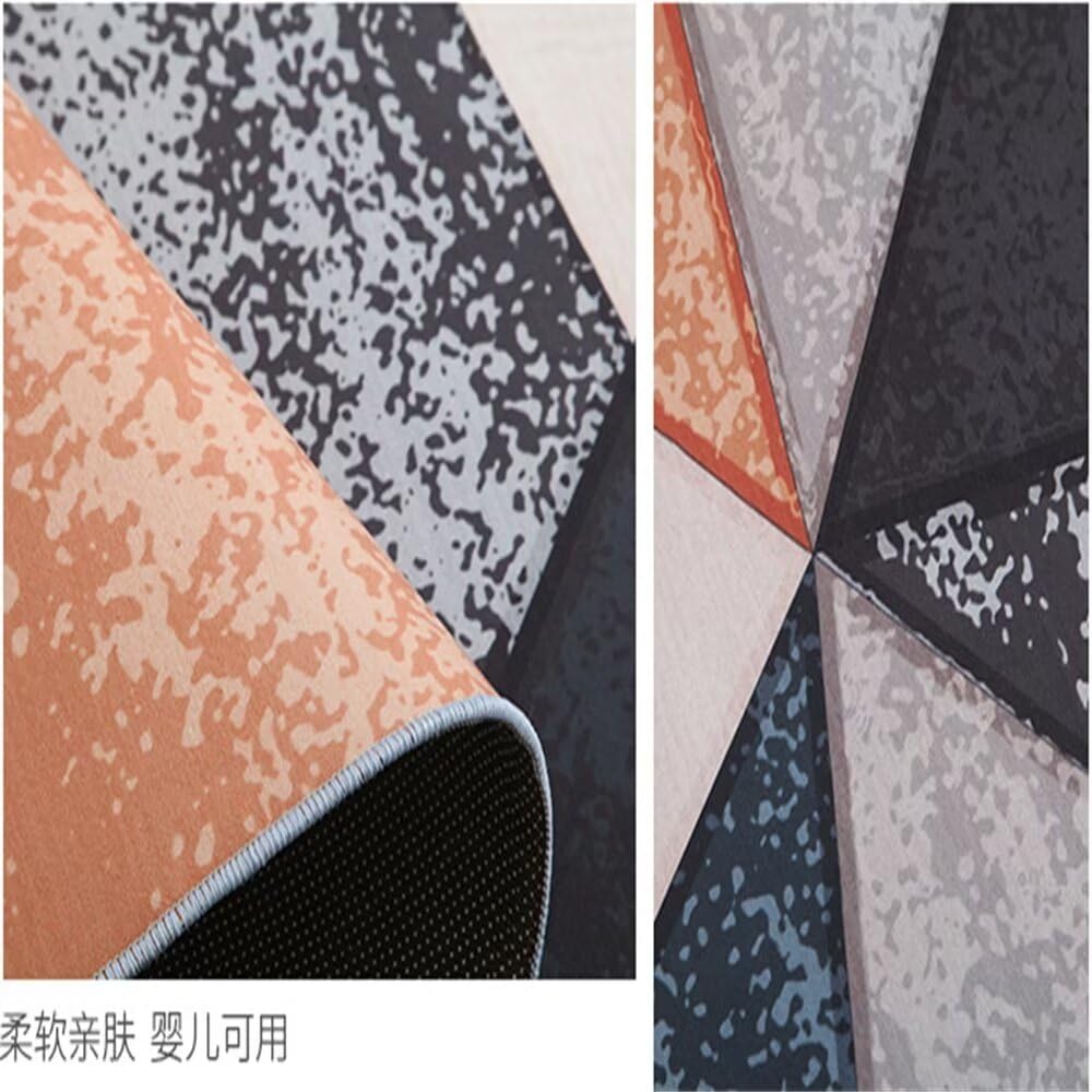 Teppich Kinderzimmer Abstrakte Geometrie balkondekoration schwarz zimmerdeko Teenager mädchen bettumrandung Teppich kinderzimmer Flur dekoration200x250CM