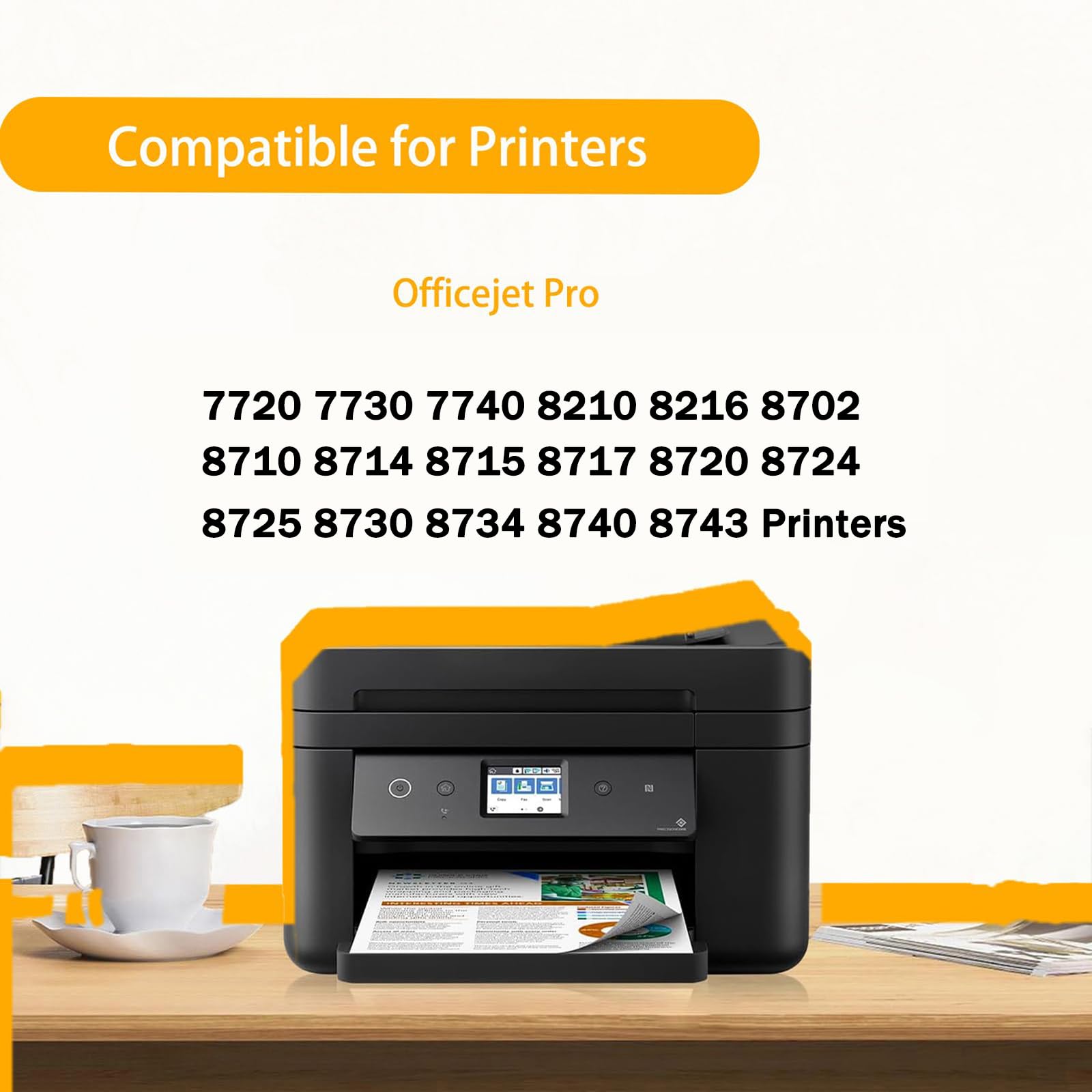 952xl BK/C/M/Y cartucce di Inchiostro ad Alta resa Sostituzione per HP OfficeJet PRO 7720 7730 7740 8210 8216 8702 8710 8714 8715 8717 8720 8724 8725 8730 8734 8740 8743,4 Colors-2Pack