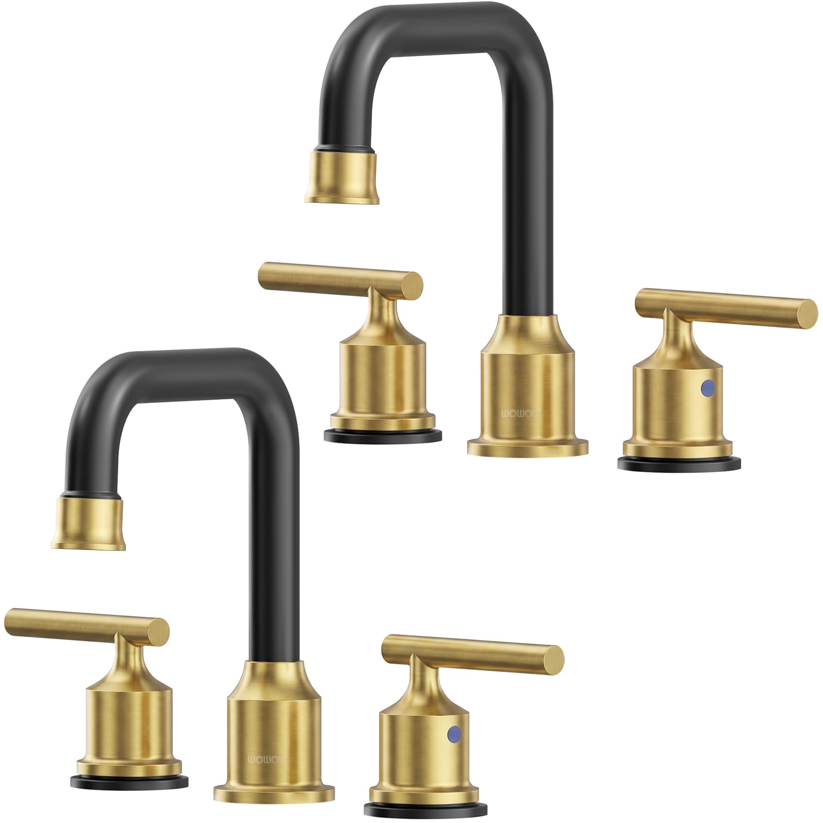 WOWOW Black Bathroom Faucet 3 Hole, Widespread Vanity Sink Faucets 8 Inch — Amazon image 12