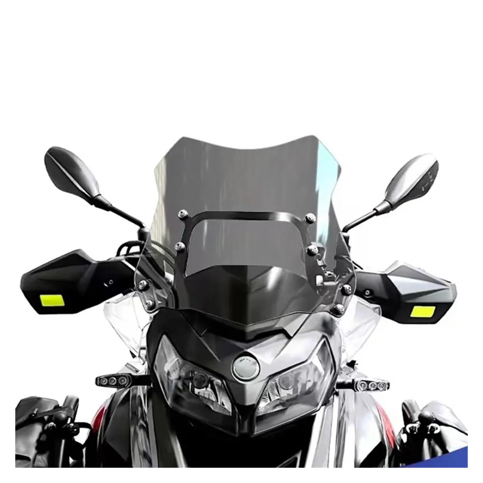 Parabrezza Scooter Per Benelli TRK502X TRK502 TRK 502 502X 552 552X TRK552X TRK552 Double Bubble Parabrezza Deflettori Paravento Moto(Height 41cm Gray)