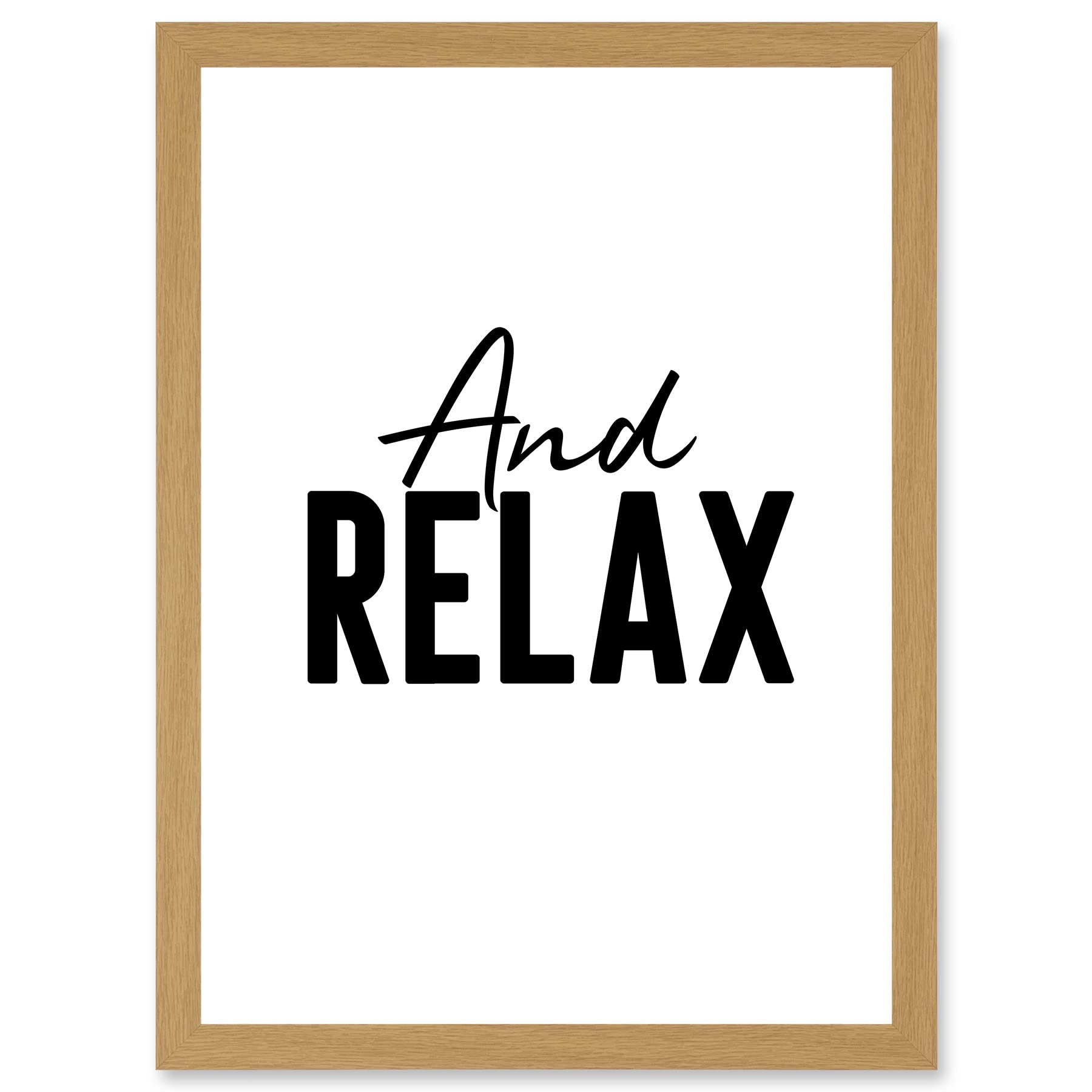 Wee Blue Coo And Relax Typography Artwork Framed Wall Art Print A4