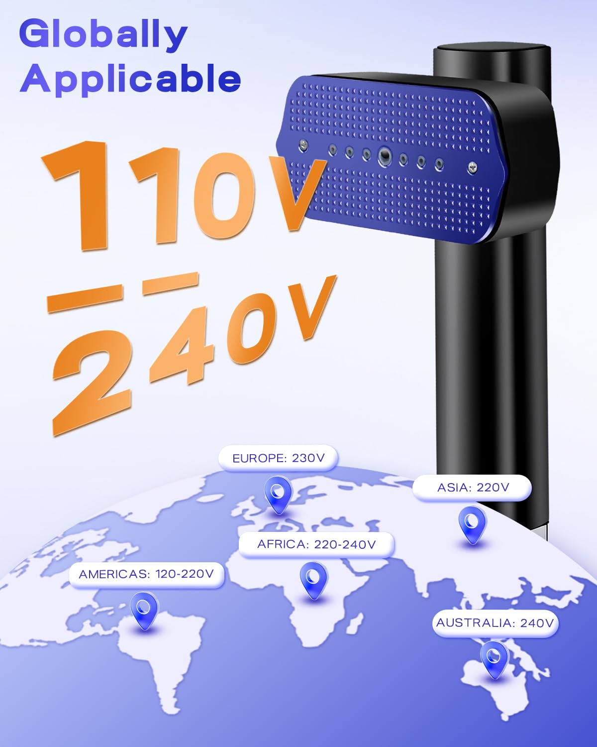 Stiratore Verticale a Vapore 1300W 110-240V 2-in-1 Ferro da Stiro da Viaggio Mini Riscaldamento Rapido 15s 800g Leggero Portatile