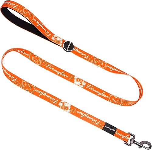 FURMYLOVE Correas de perro con patrón floral y mango suave, correa ligera de 5 pies con estampado de flores para cachorros, perros pequeños y