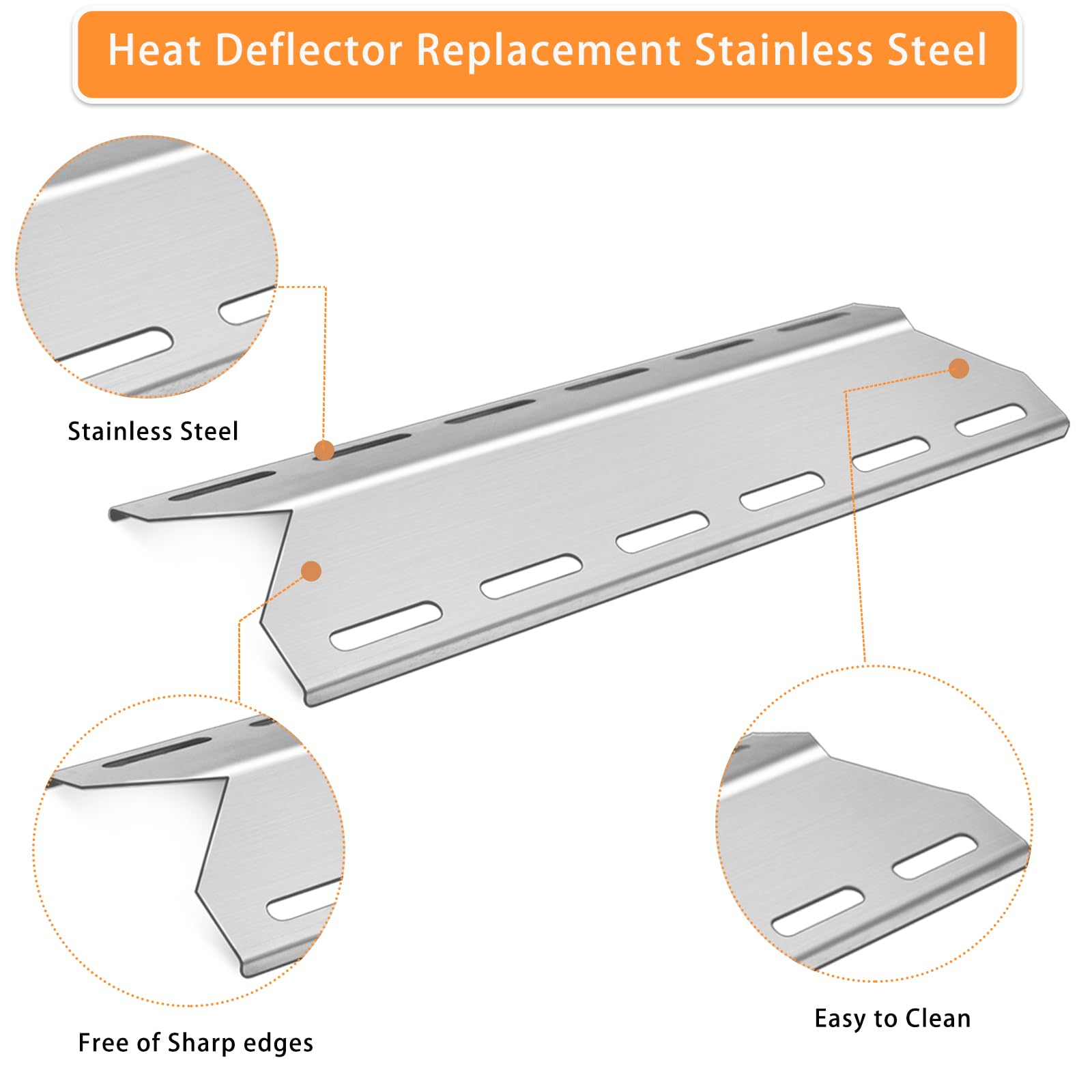 Piezas de repuesto para parrilla Charmglow 720-0234, Nexgrill 720-0033 | Member's Mark 720-0584, Kirkland 720-0025, SAMS 720-0584A, placas de calor y tubos de quemador parrilla de 5 quemadores