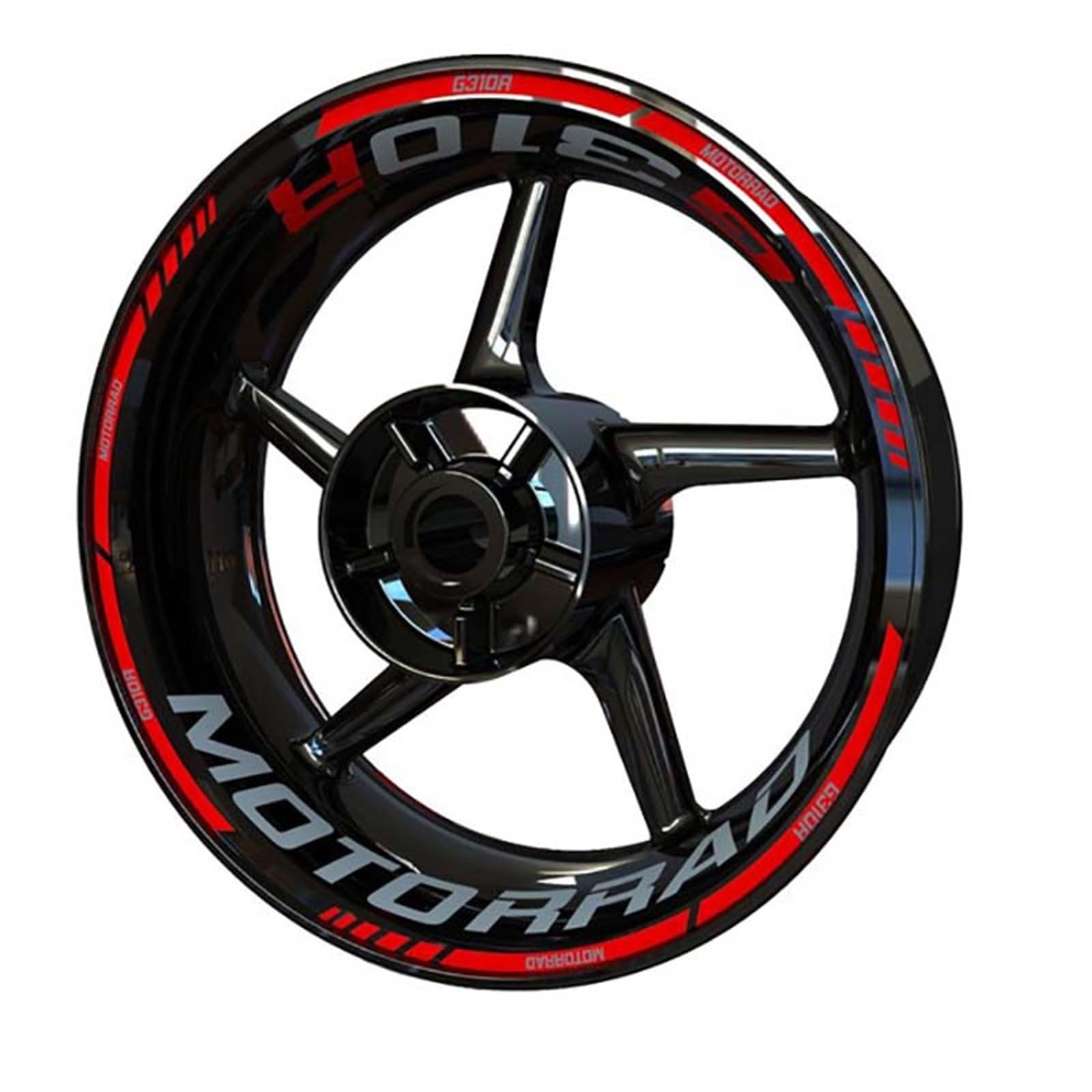 YESKIT Motorrad Felgenrand Aufkleber Streifen Emblem Wasserdicht Refit Dekoration Für G310r G310 R (Color : 3)