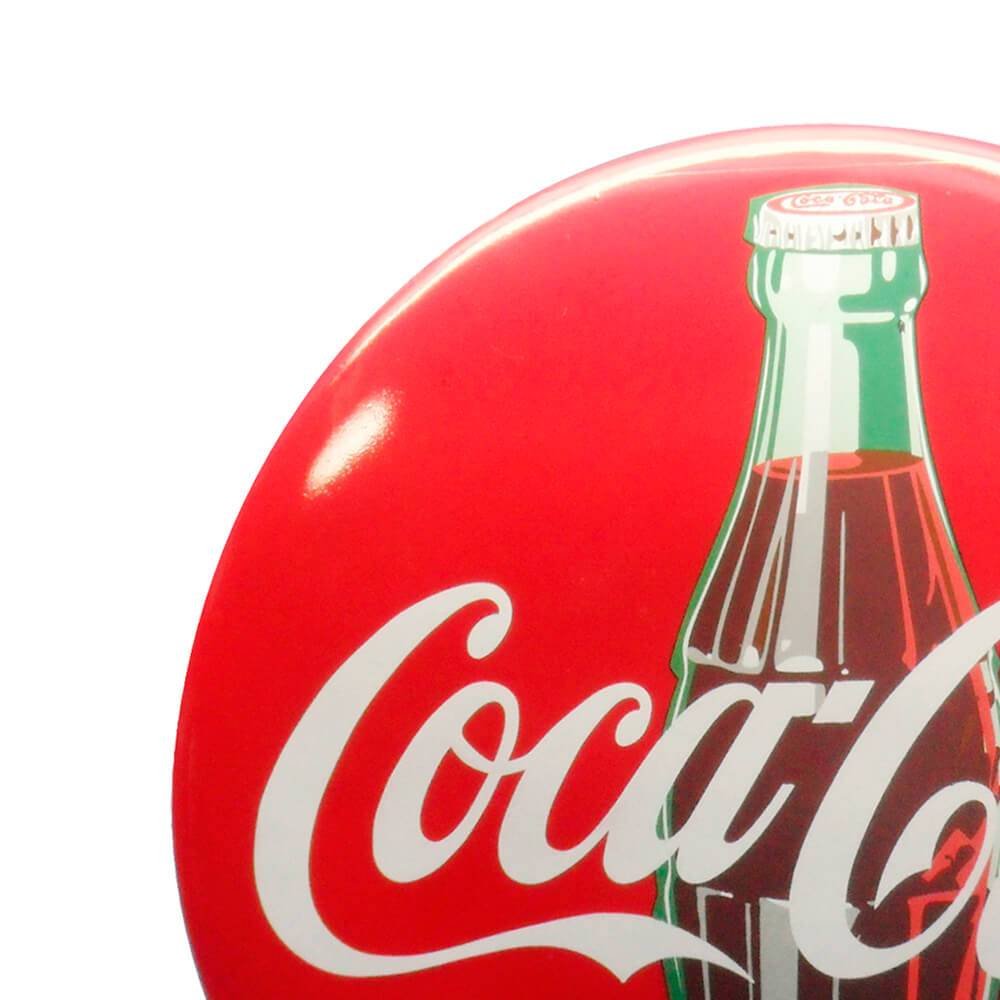 Placa Coca-Cola Button Sign 3D em Resina - Urban - 43,5x33 cm